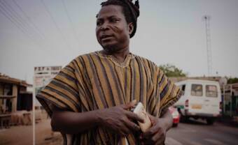 King Ayisoba, working hard on the kologo and tradition